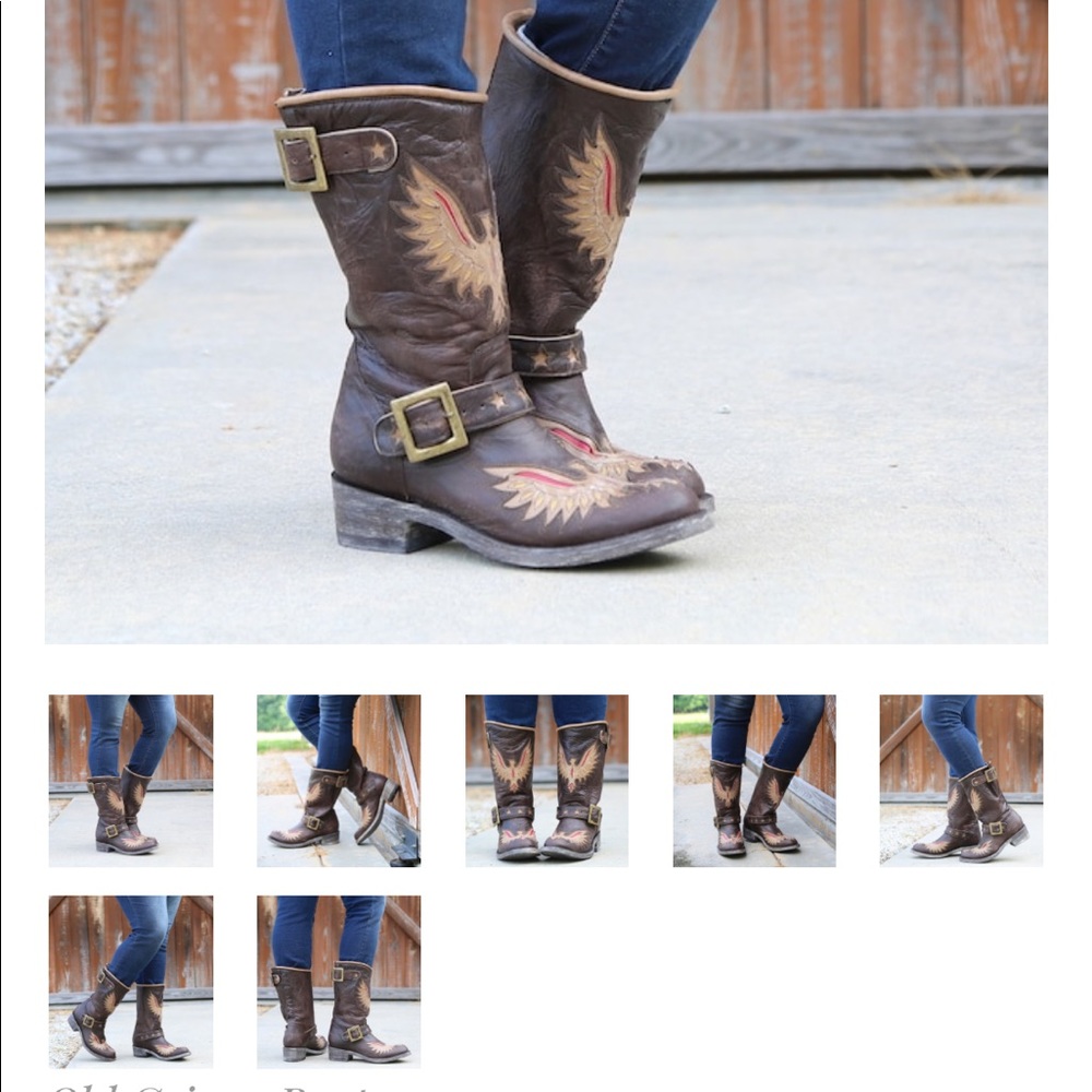 Women’s old gringo eagle biker boots